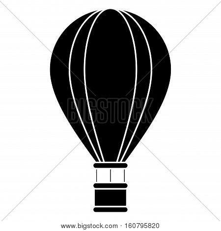 silhouette airballoon travel recreation adventure vector illustration eps 10