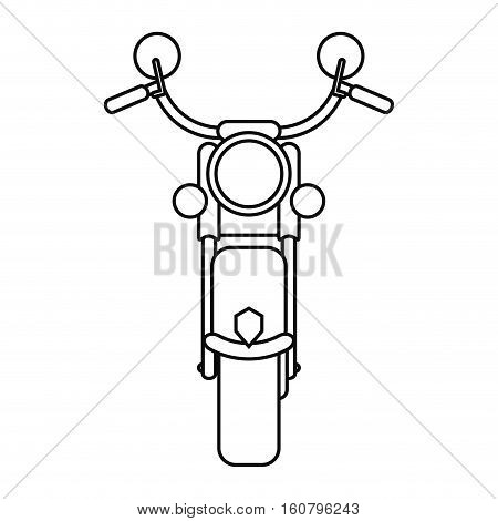 motorcyle speed transport steel outline vector illustration eps 10