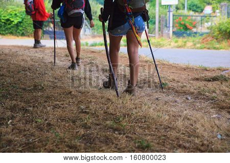 Legs of pilgrimns along the way of St. James