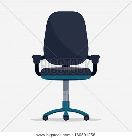 Office chair flat design Vector icon isolated on white