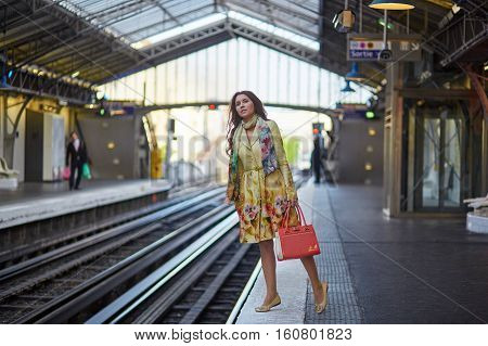 Young Woman In Parisian Underground