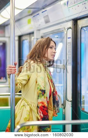 Young Woman In Parisian Underground