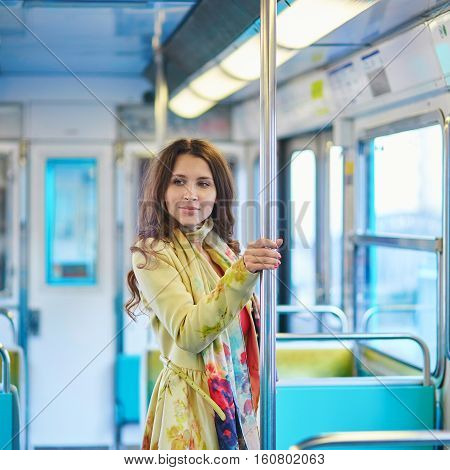 Young Woman In Parisian Underground