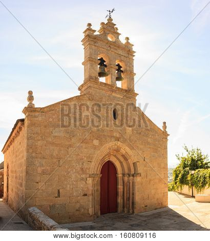 View of the church O Salvador in Sarria Spain