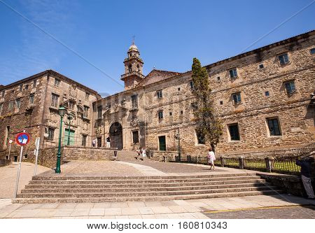 SANTIAGO SPAIN - AUGUST 17: Convent church of Santo Domingo Bonaval on August 17 2016