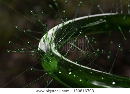 rapacious drocera flower trap green 3d render