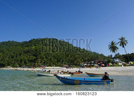 Beautiful scene at Perhentian Kecil Island beach Terengganu Malaysia.