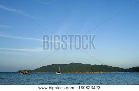 Beautiful evening scene at Perhentian Kecil Island Terengganu Malaysia.