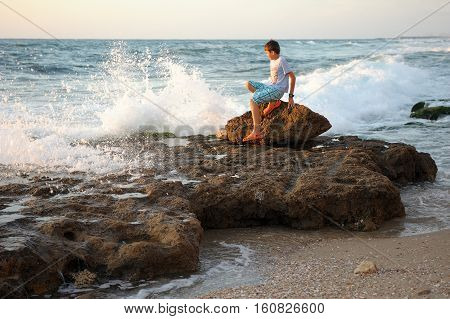 Mediterranean coast in southern Israel near the city of Ashkelon