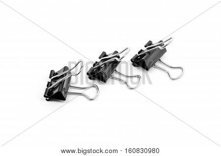 Binder clip Paper clip isolated on white background