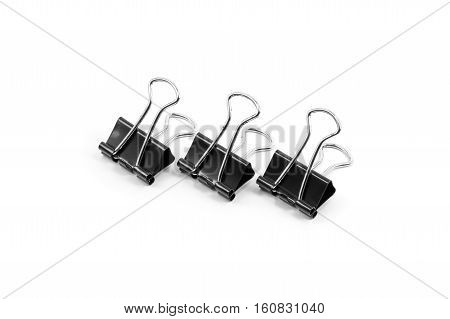 Binder clip Paper clip isolated on white background