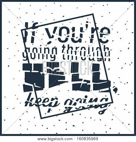 decortive design element, motivation quote illustration frame