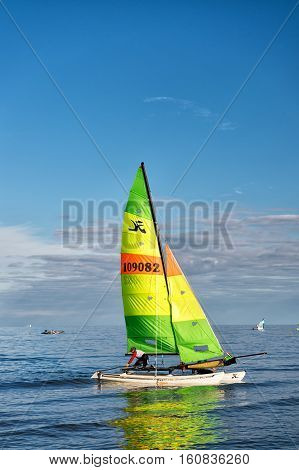 Yacht Or Sailing Boat Sails