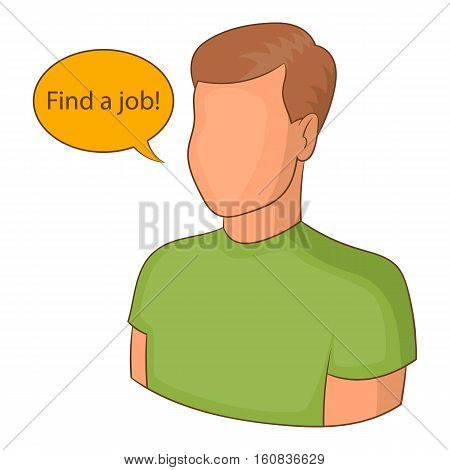 Find a job icon. Cartoon illustration of find a job vector icon for web