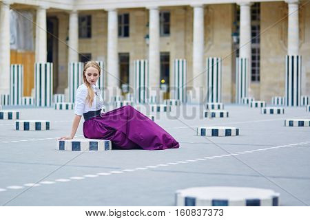 Beautiful Young Woman In Palais Royal