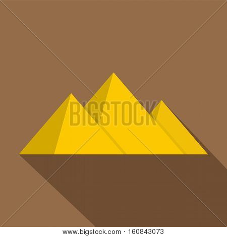 Pyramide icon. Flat illustration of pyramid vector icon for web