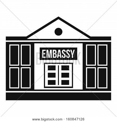 Embassy icon. Simple illustration of embassy vector icon for web