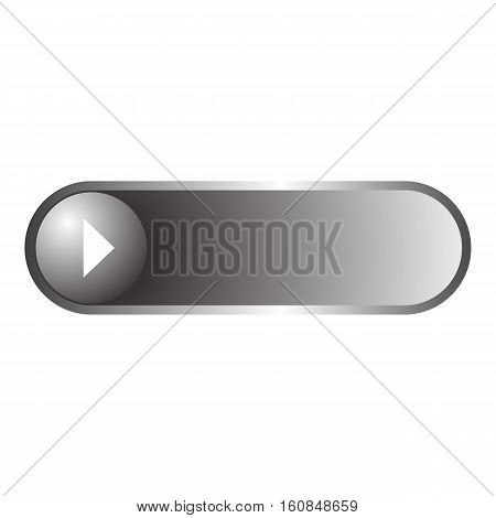 Play long button, icon. Flat illustration of play long button, vector icon for web