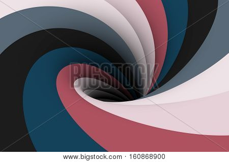 colorful swirl black hole background 3d illustration