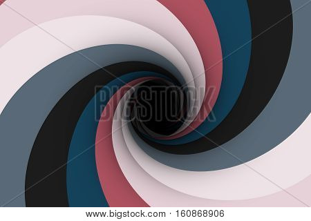 colorful swirl black hole background 3d illustration