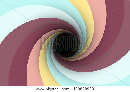 colorful hollow black hole background  3d illustration