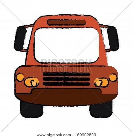 drawing bus public transport city front view vector illustration eps 10