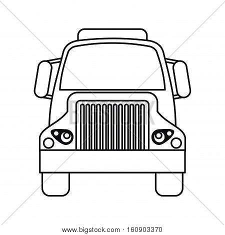 front truck transportation commercial vehicle outline vector illustration eps 10