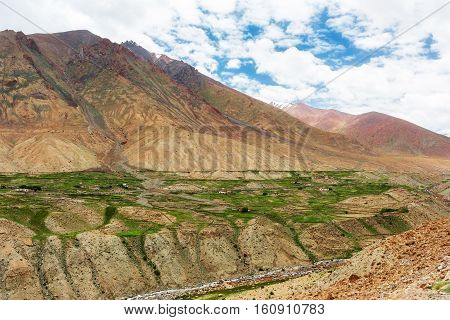 Natural landscape in Leh Ladakh Jammu and Kashmir India