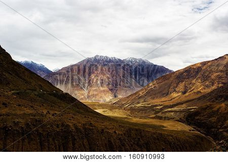 Natural landscape in Leh Ladakh Jammu and Kashmir India