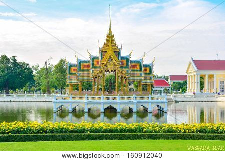 Beautiful day in Bangpa-in summer palace, thailand.