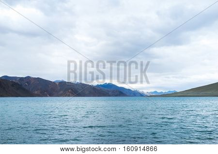 Pangong lake in Leh Ladakh Jammu and Kashmir India