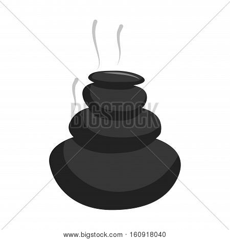 stones for relaxation icon over white background. natural spa center design. vector illustration