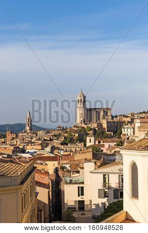 The Medieval Quarter Of Gerona.  Costa Brava, Catalonia, Spain.
