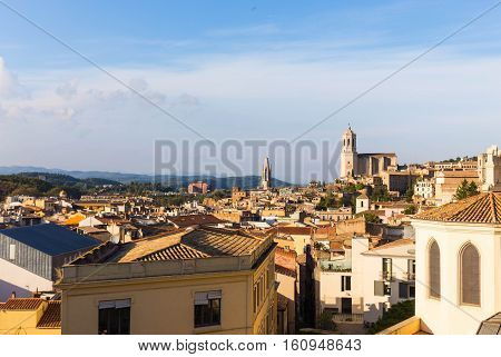 The Medieval Quarter Of Gerona.  Costa Brava, Catalonia, Spain.
