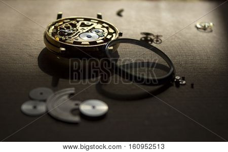 the process of repair of mechanical watches