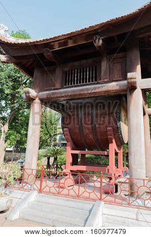 Vietnam, Hanoi - October 21, 2016: Temple of Literature, the van Mieu, in the centre of Hanoai