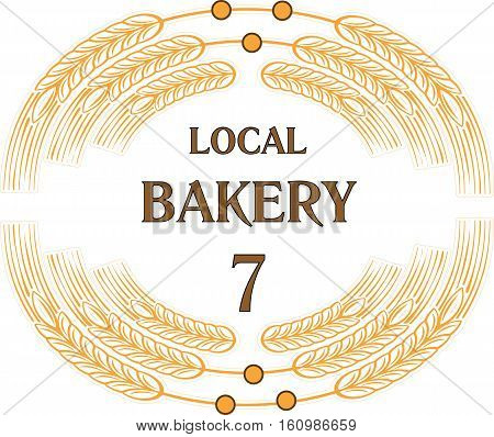 Vector illustration of a few gold ripe wheat ears. Can be used as frame corner or border design element or logo template.