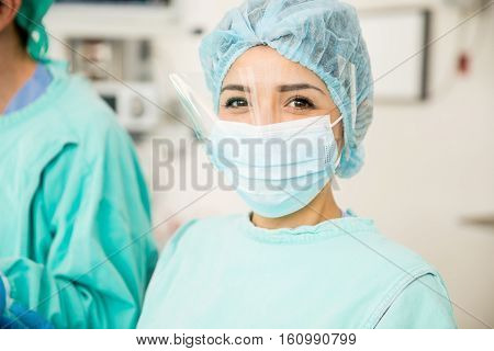 Beautiful Surgeon In A Hospital