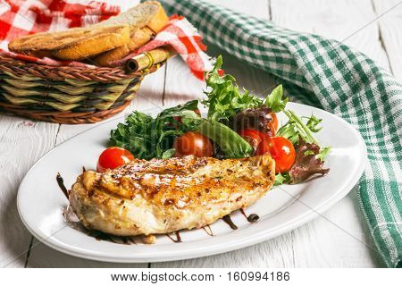 Steak And Salad On A Plate