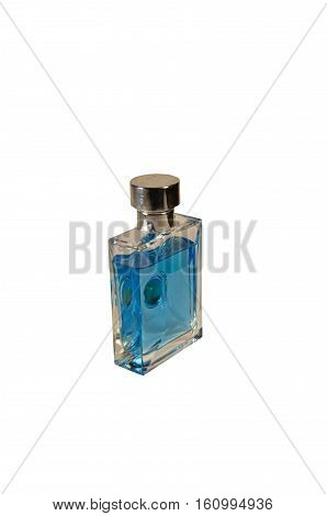 Bottle of men perfume isolated on white