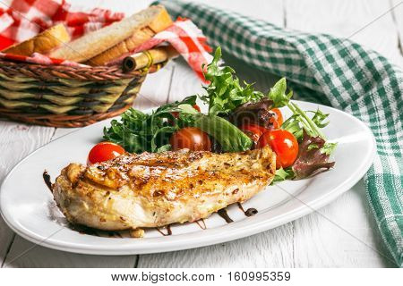 Steak And Salad On A Plate