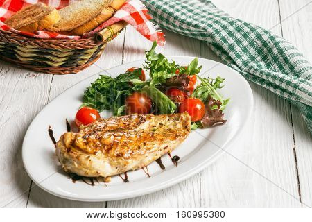 Steak And Salad On A Plate