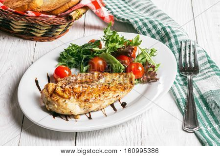 Steak And Salad On A Plate