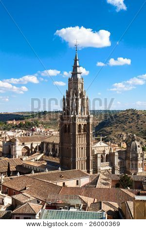 Blick auf Kathedrale de Toledo strukturiert im gotischen Stil stammt aus dem 13. century.toledo