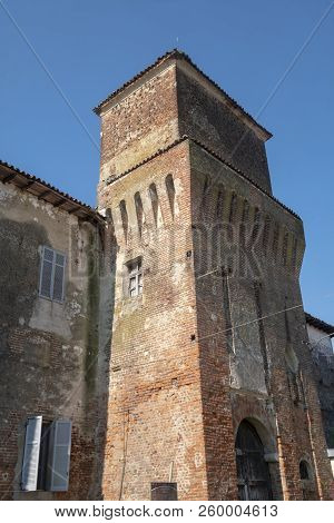 Lignana, Vercelli, Piedmont, Italy: Exterior Of The Medieval Castle