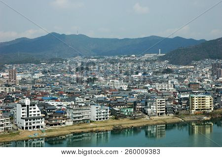 Inuyama, Japan-23 Apr, 2018: View Of Inuyama Town From The Inuyama Castle