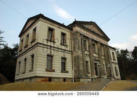Inuyama, Japan-23 Apr, 2018: An Ancient Building Of The Meiji Museum Dynasty Of Japan About 150 Year