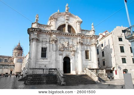 Igreja de Saint Blaise (St.Vlaha) builted em 1715. Dubrovnik, Croácia