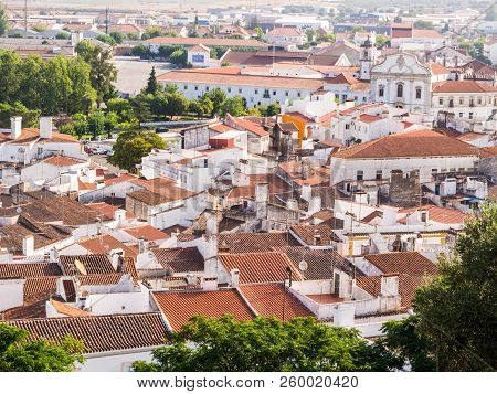 Estremoz, Portugal - August 23, 2018: Panoramic View Of Estremoz In Alentejo Region, Portugal.