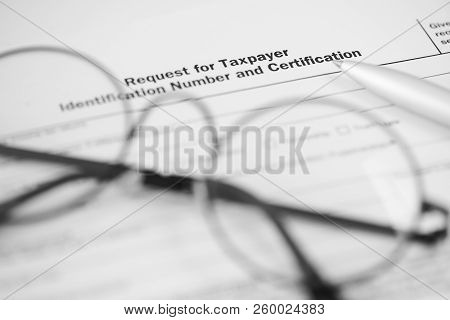 Federal Income Tax Laws Form Close Up